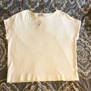 Loft NWT white cap sleeve top